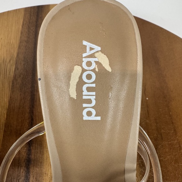 New Womens Abound Kimora Clear Strappy Crystal Butterfly Heeled Sandals Size 8 M - Picture 5 of 9